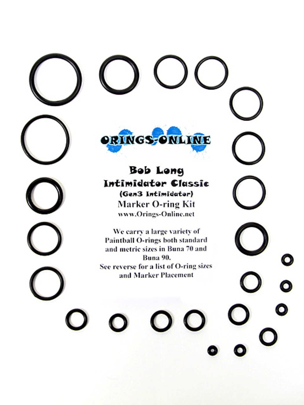 Bob Long Intimidator Classic Marker O-ring Kit